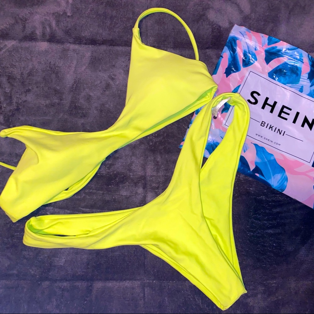 Shein Neon yellow bikini